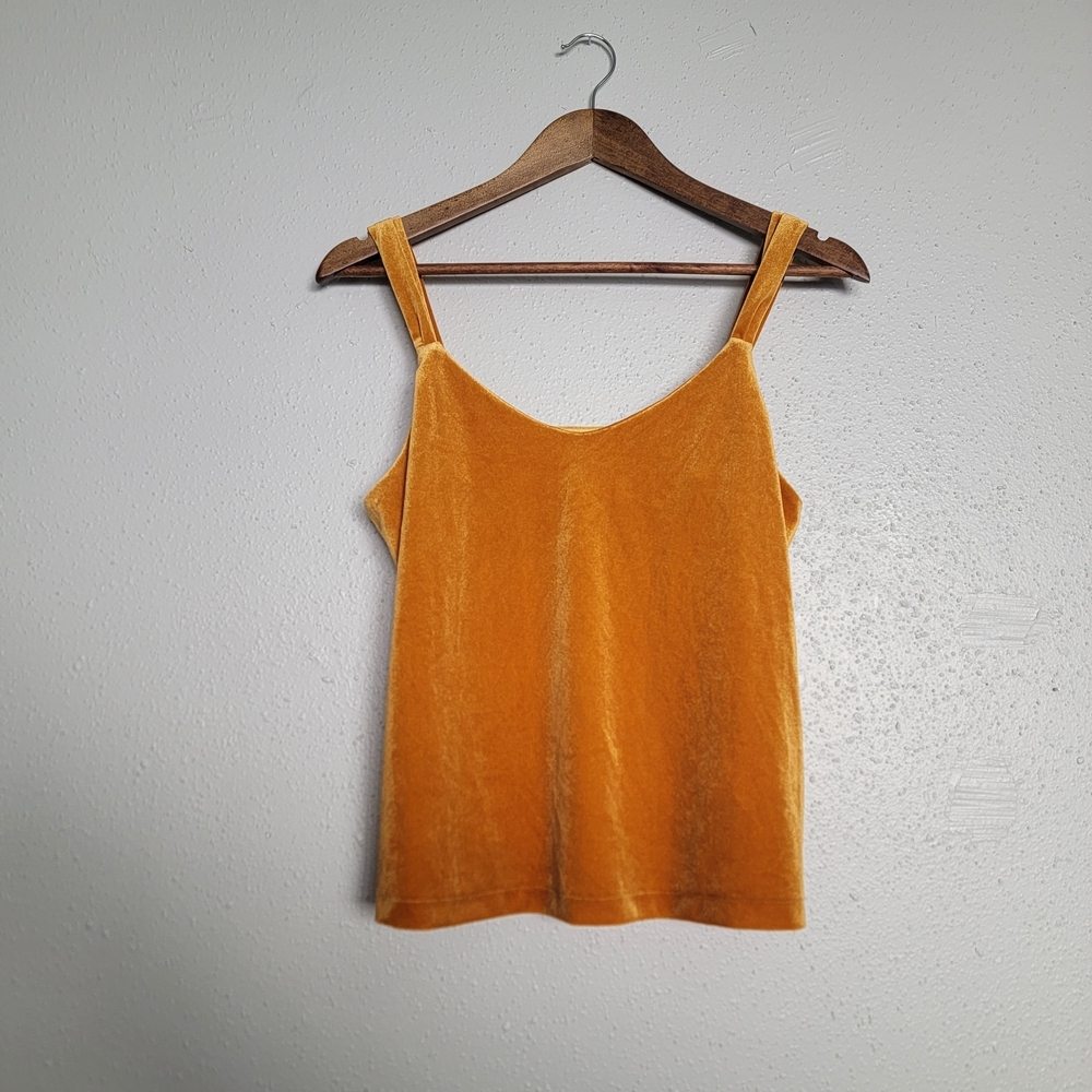 Old Navy Marigold Crushed Velvet Tank Top